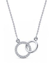 Double Circle Crystal Necklace