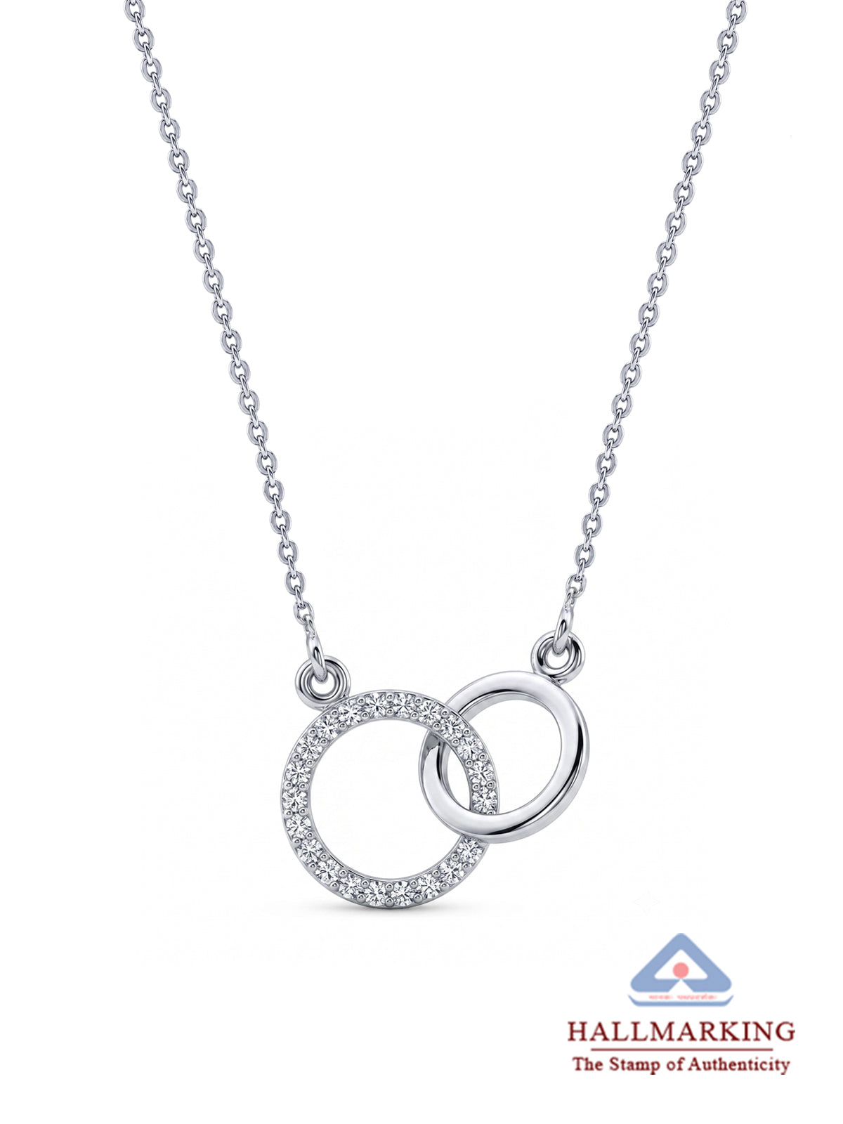 Double Circle Crystal Necklace