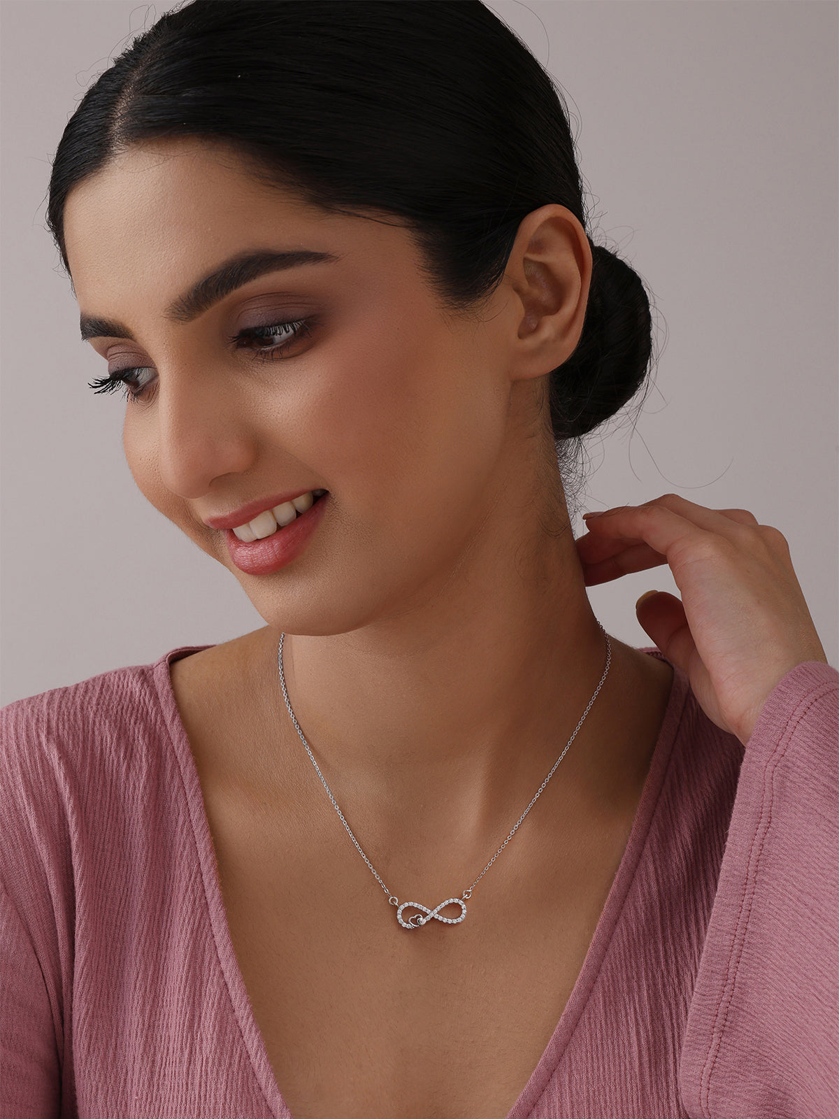 Infinity Heart Crystal Necklace