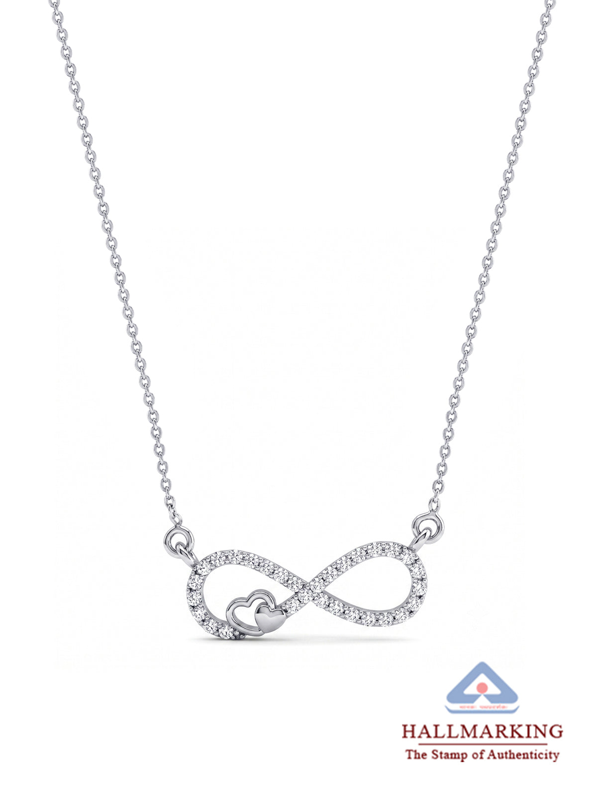 Infinity Heart Crystal Necklace