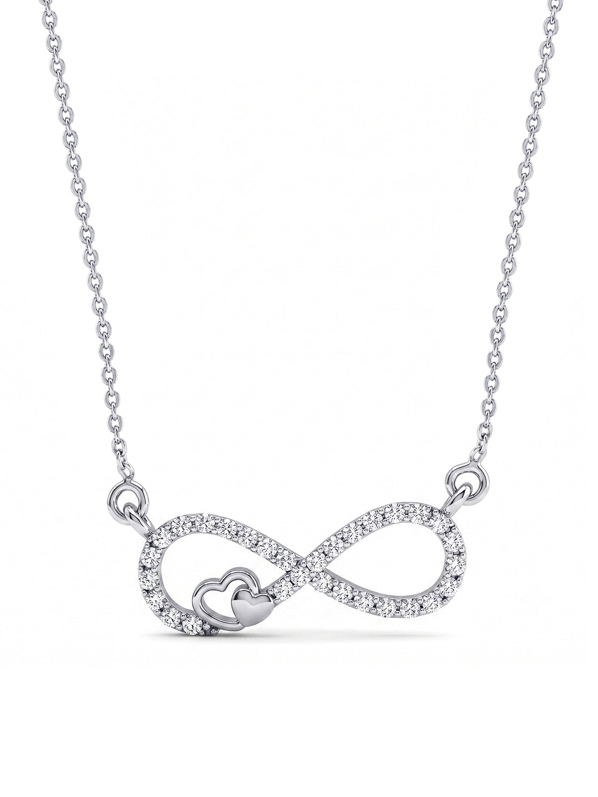 Infinity Heart Crystal Necklace