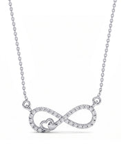 Infinity Heart Crystal Necklace