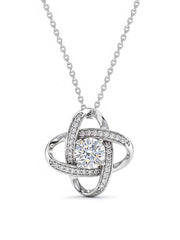 Crystal Orbit Pendant Necklace