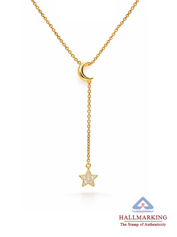 Gold Star Charm Y Necklace - Gift For Sister