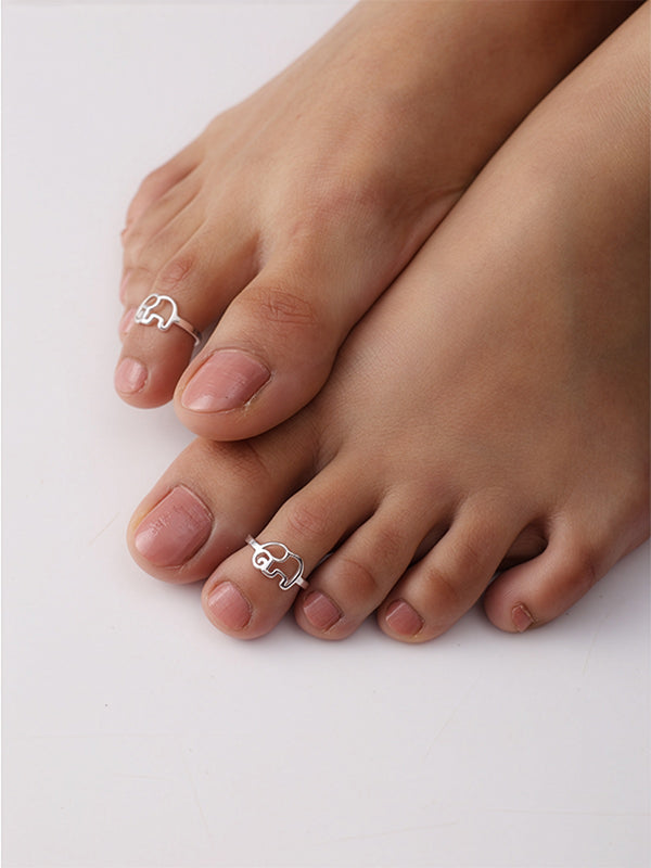 Open Elephant Adjustable Toe Ring