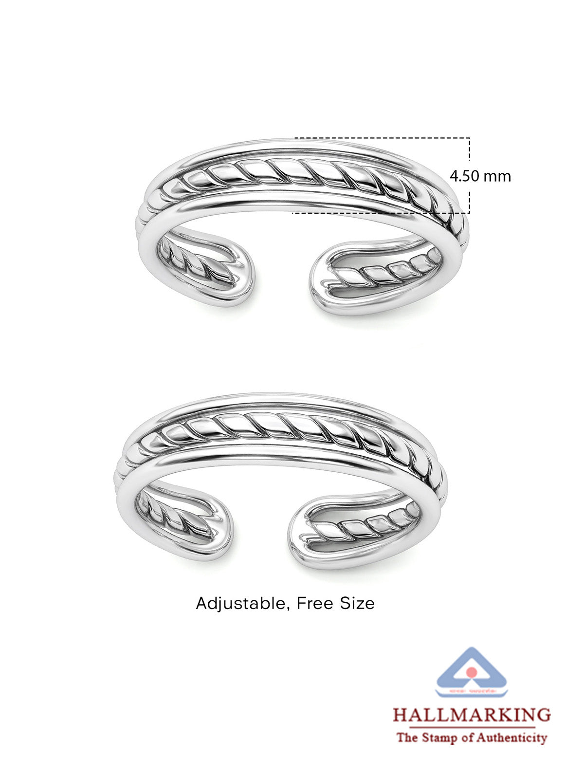 Antique Hypoallergenic Open Adjustable Toe Ring
