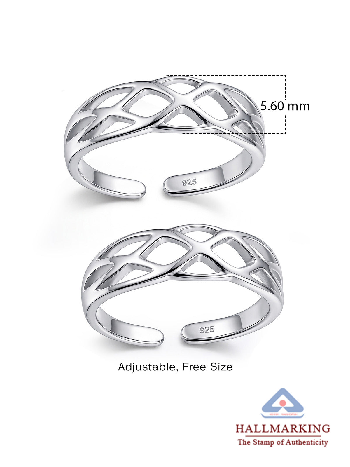 Enlace Celtic Knot Infinity Women's Toe Ring