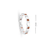 925 Sterling Silver Red Garnet Zircon Stone Studded Heart Toe Rings For Women
