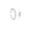 925 Sterling Silver Classic Floral Toe Rings For Women