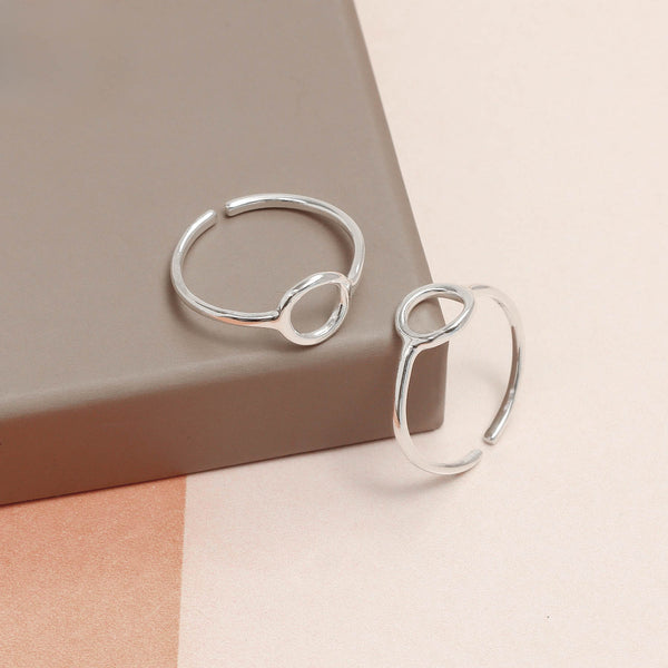 925 Sterling Silver Classical Simple Plain Toe Ring for Women