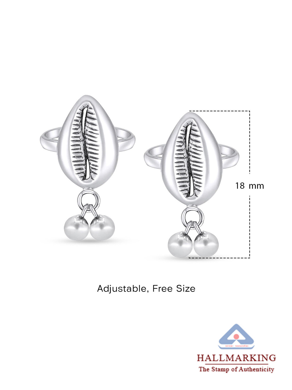 Antique Boho Cowrie Shell Toe Ring