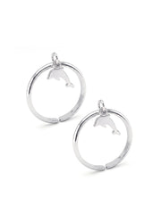 Ocean Bliss Dolphin Adjustable Silver Toe Ring