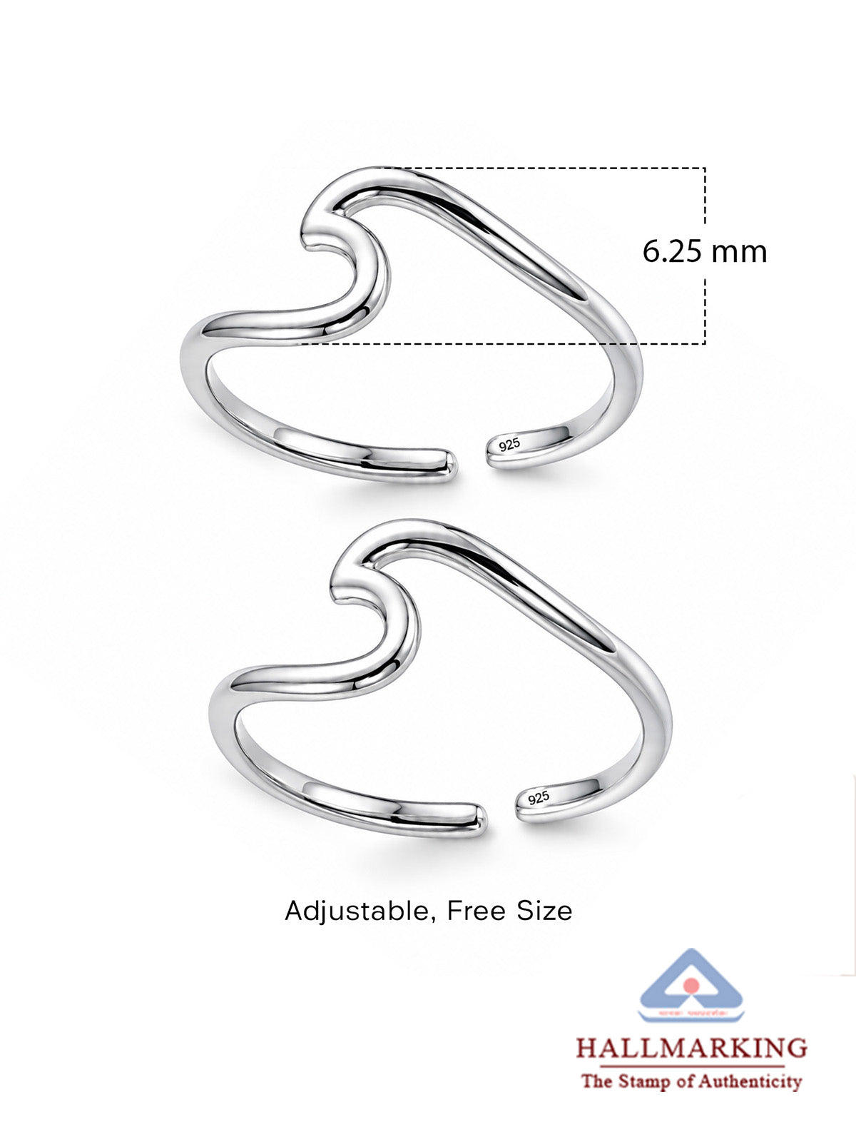 Marea Ocean Wave Women's Toe Ring