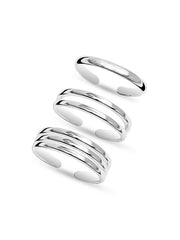 Fina Minimalist Thin Band Women's Toe Rings, Set of 3