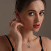 925 Sterling Silver Round Abalone Shell Pendant Necklace for Women