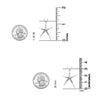 925 Sterling Silver Hawaiian Beach Nautical Ocean Abalone Shell Starfish Pendant Necklace for Women