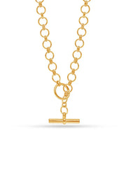 Seren Statement Gold Plated Toggle Necklace for Women