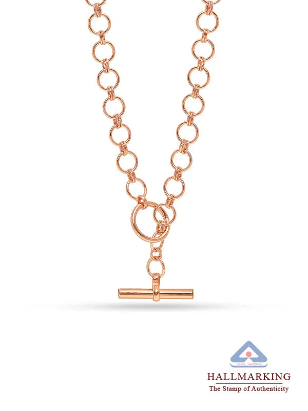 Seren Statement Rose-Gold Plated Toggle Necklace for Women