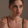 925 Sterling Silver Italian Adjustable Snake Chain Necklace for Women 61 CM