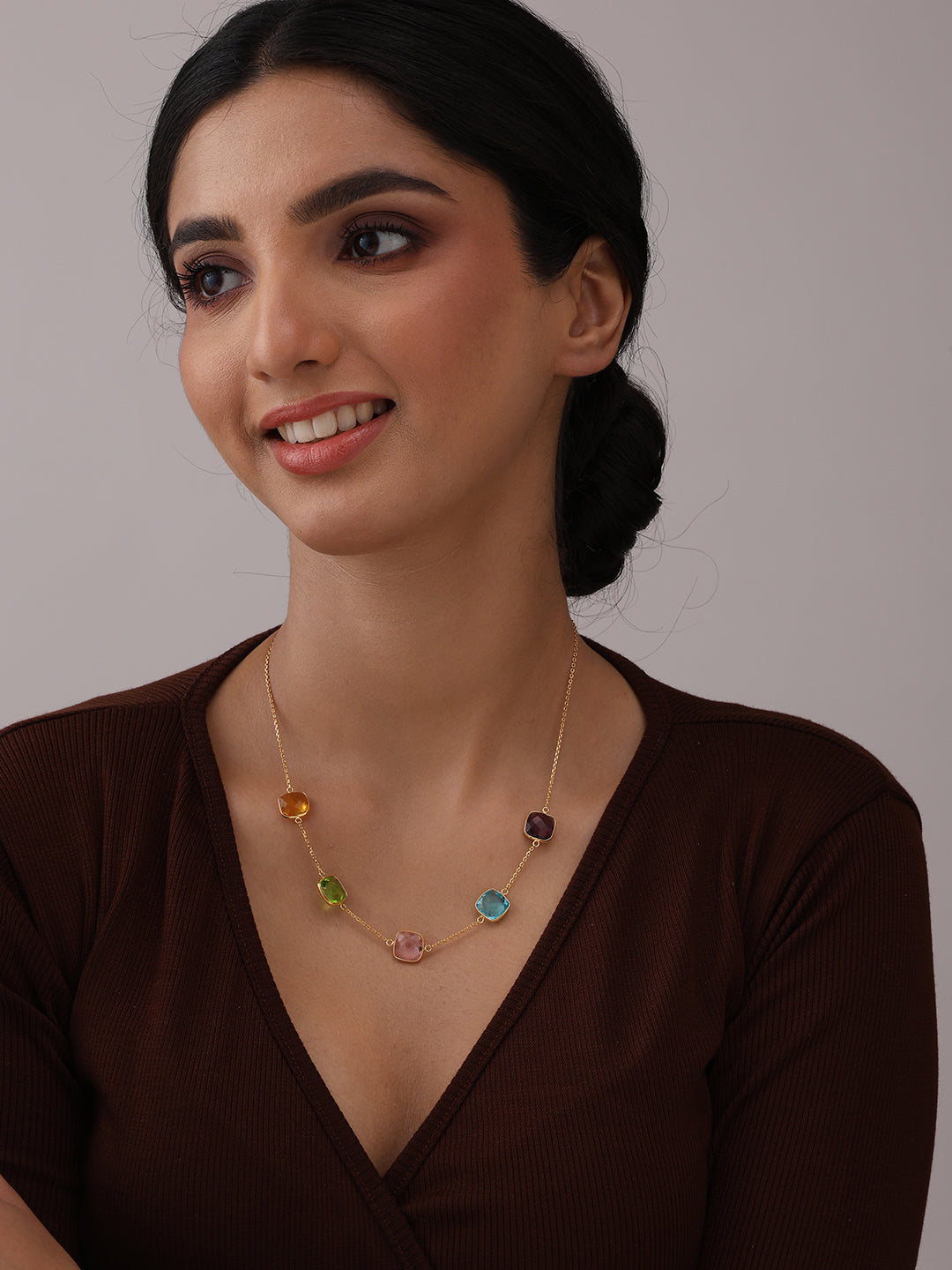 Aurora Gleam Multi-Colour BroyaLite Pendant Necklace