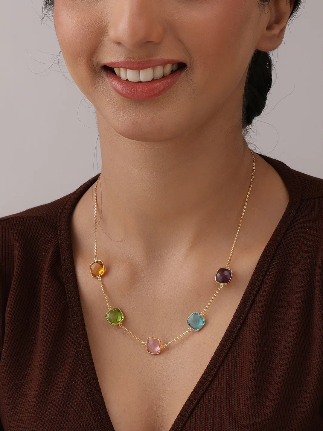 Aurora Gleam Multi-Colour BroyaLite Pendant Necklace