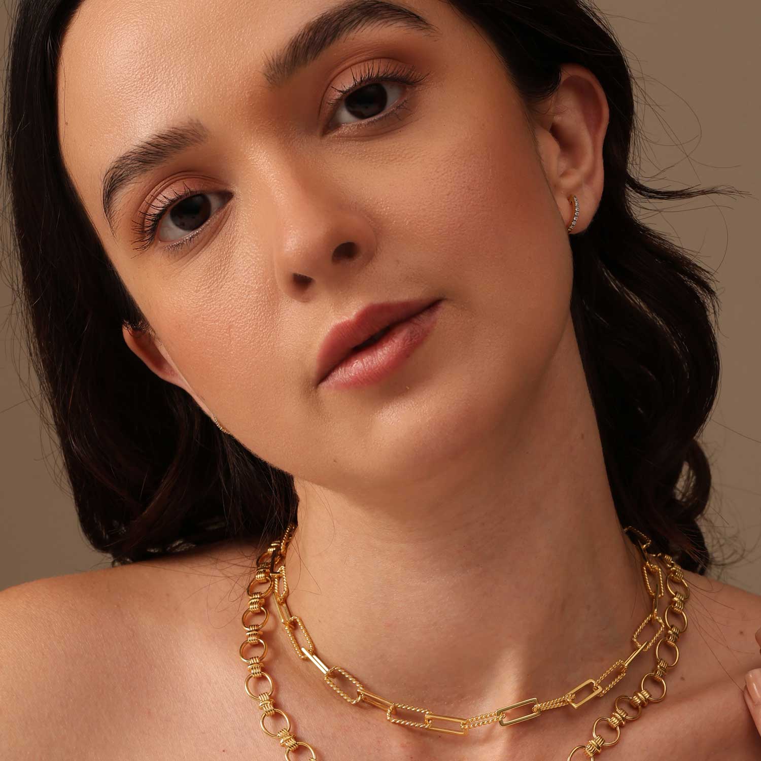 925 Sterling Silver Italian Gold Plated BIG PaperClip Link Chain Necklace for Women