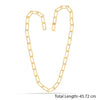 925 Sterling Silver Italian Gold Plated BIG PaperClip Link Chain Necklace for Women