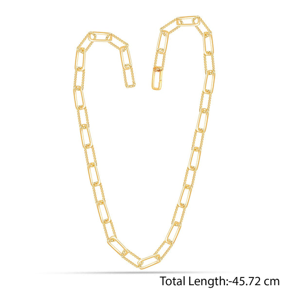925 Sterling Silver Italian Gold Plated BIG PaperClip Link Chain Necklace for Women