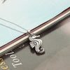 925 Sterling Silver Caviar Bead Seahorse Pendant Necklace for Women Teen