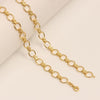 925 Sterling Silver 18K Gold-Plated Ribbed Link Chain for Teen Women