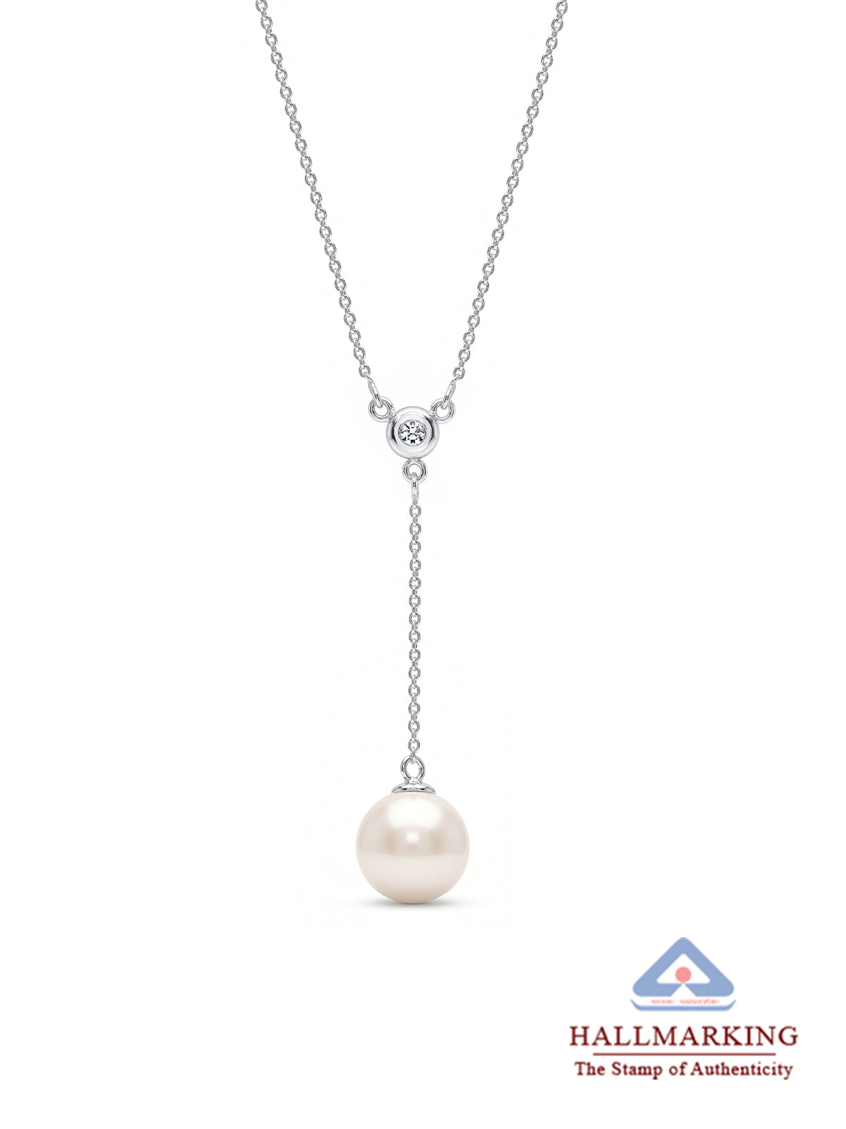 Pearl & Cubic Zirconia Y-Necklace
