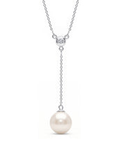 Pearl & Cubic Zirconia Y-Necklace
