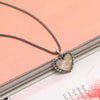 925 Sterling Silver Antique Mother Of Pearl Heart Pendant Necklace for Women Teen
