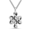 925 Sterling Silver Antique Celtic Knot Handmade Endless Adjustable Curb Link Chain Pendant Necklace for Women Teen