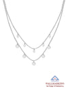 Italian Multi-Row Disc Charm Necklace