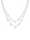 Italian Multi-Row Disc Charm Necklace