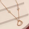 925 Sterling Silver CZ Open Heart Pendant Necklace for Women