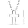 925 Sterling Silver Faith Hope Cross Paperclip Link Chain Pendant Necklace for Women Teen
