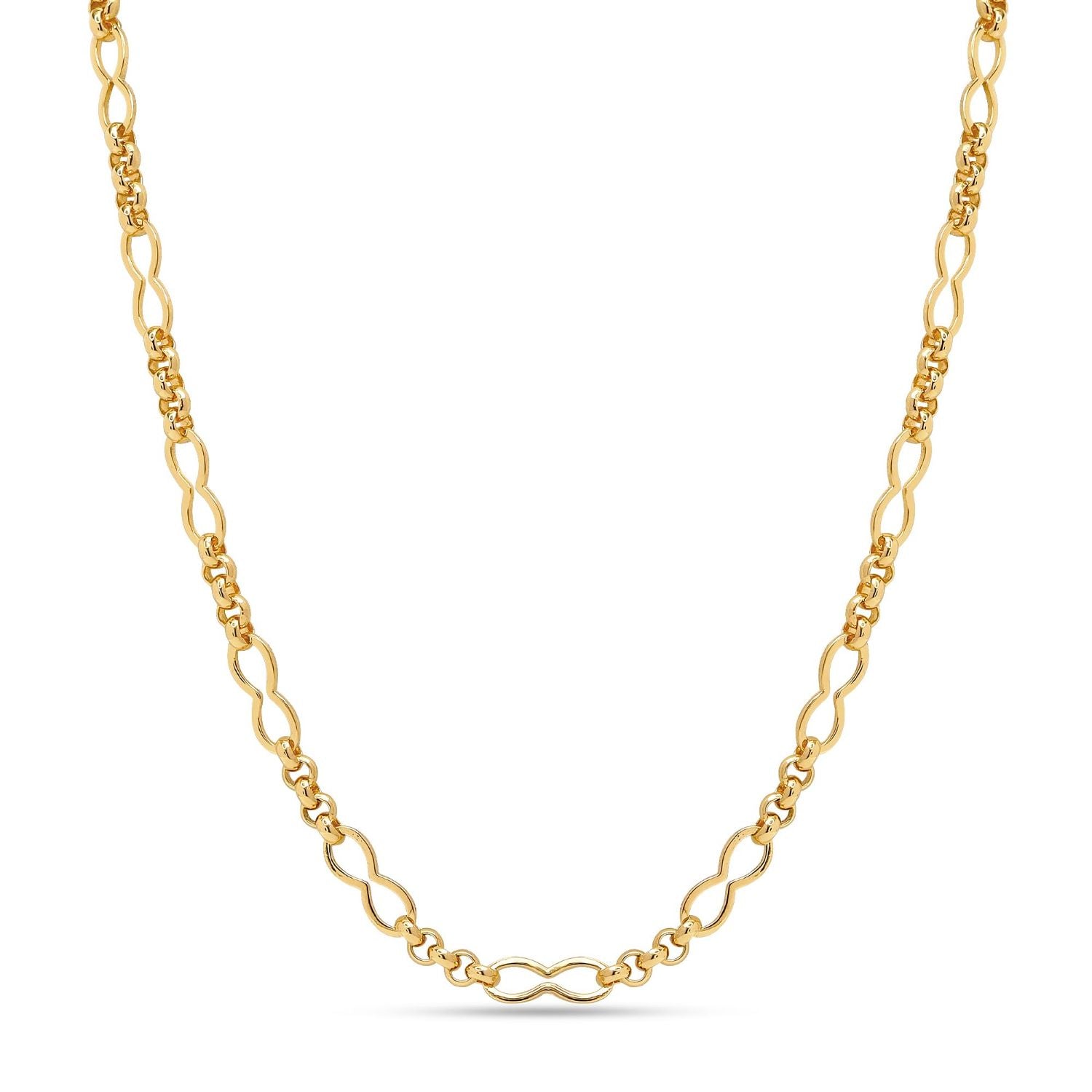 925 Sterling Silver 14K Gold Plated Rolo Link Chain Necklaces for Women Teen