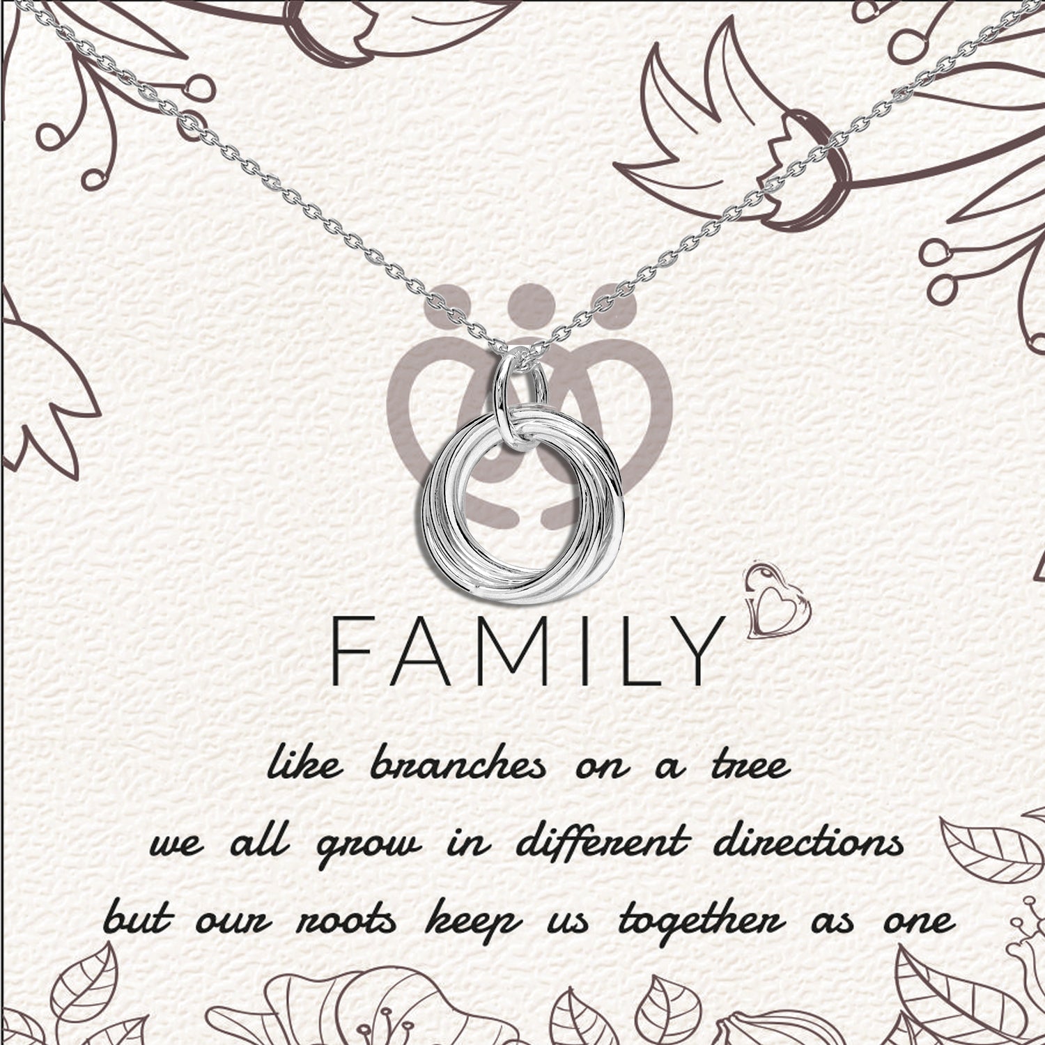 925 Sterling Silver Adjustable Knot Twisted Circle Pendant Necklace With Gift Card for Women Teen