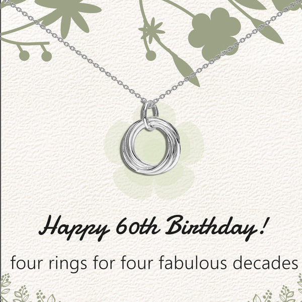 925 Sterling Silver Adjustable Knot Twisted Circle Pendant Necklace With Gift Card for Women Teen