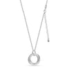 925 Sterling Silver Adjustable Knot Twisted Circle Pendant Necklace for Women Teen