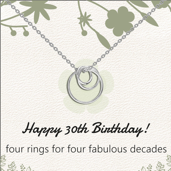 925 Sterling Silver Interlocking Rings Adjustable Multi Circle Drop Statement Pendant Necklace With Gift Card for Women