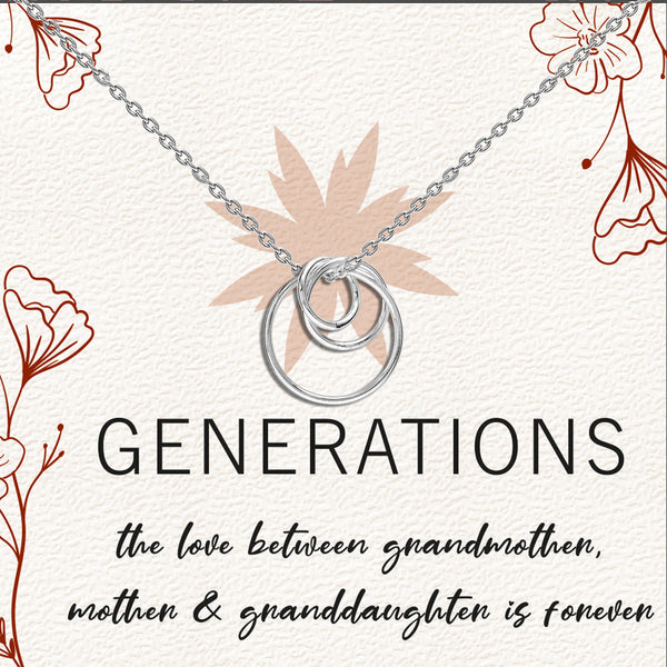 925 Sterling Silver Interlocking Rings Adjustable Multi Circle Drop Statement Pendant Necklace With Gift Card for Women