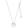 925 Sterling Silver Interlocking Rings Adjustable Multi Circle Drop Statement Pendant Necklace for Women
