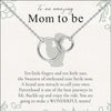 925 Sterling Silver Interlocking Infinity Double Circle Pendant Necklace With Gift Card for Women