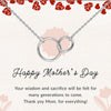 925 Sterling Silver Interlocking Infinity Double Circle Pendant Necklace With Gift Card for Women