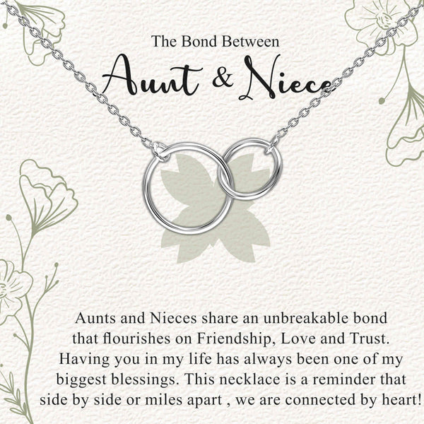 925 Sterling Silver Interlocking Infinity Double Circle Pendant Necklace With Gift Card for Women