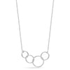 925 Sterling Silver Interlocking Infinity Four Circles Rings Necklace for Women Teen