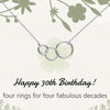 925 Sterling Silver Interlocking Infinity 3 Generations Circle Necklace Gift for Women Teen